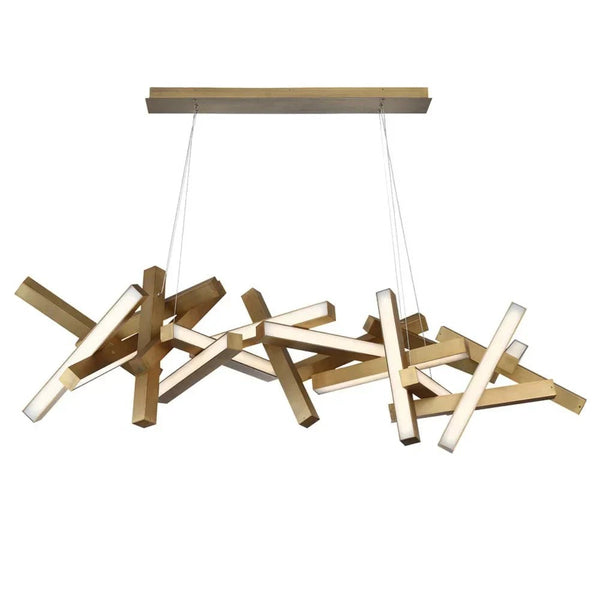 Geometric Aluminum Cluster LED Chandelier