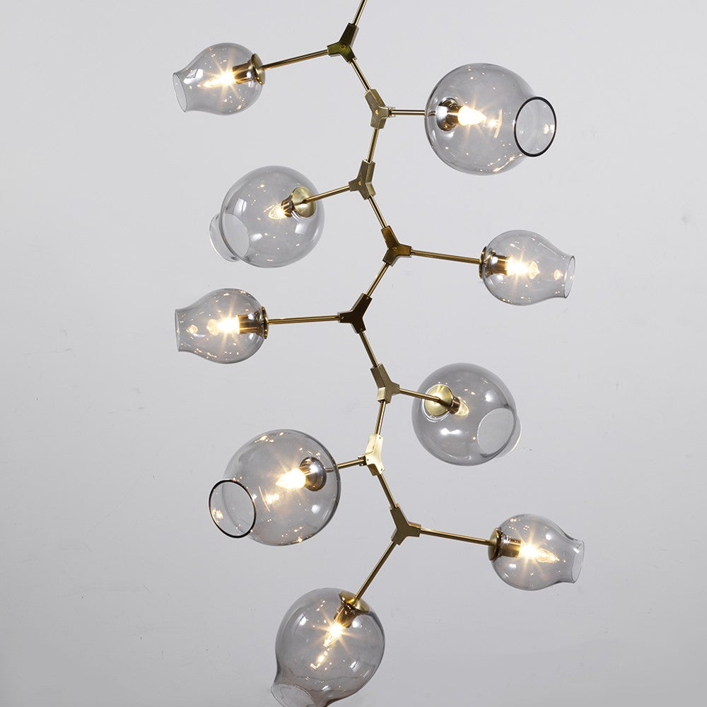Geometric Frame Glass Globe Cluster Chandelier