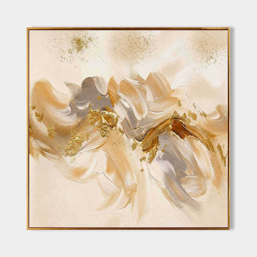 Gilded Drift in Cream and Gray