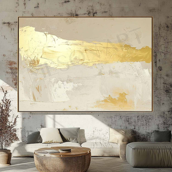 Gilded Horizon in Warm Ivory