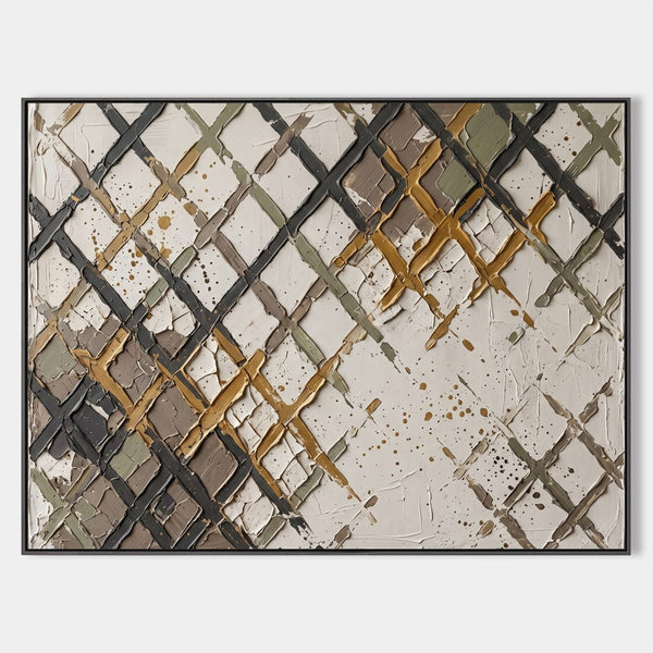 Gilded Lattice in Earthen Tones