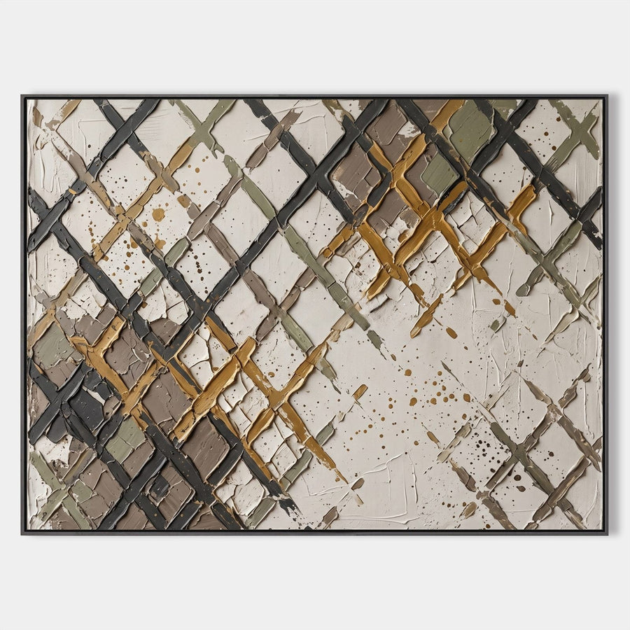 Gilded Lattice in Earthen Tones