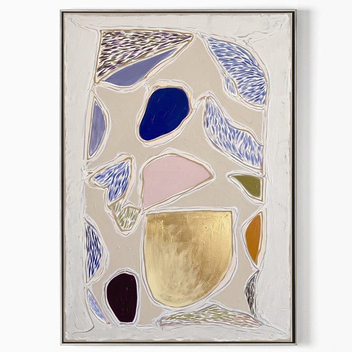 Gilded Mosaic of Scattered Stones