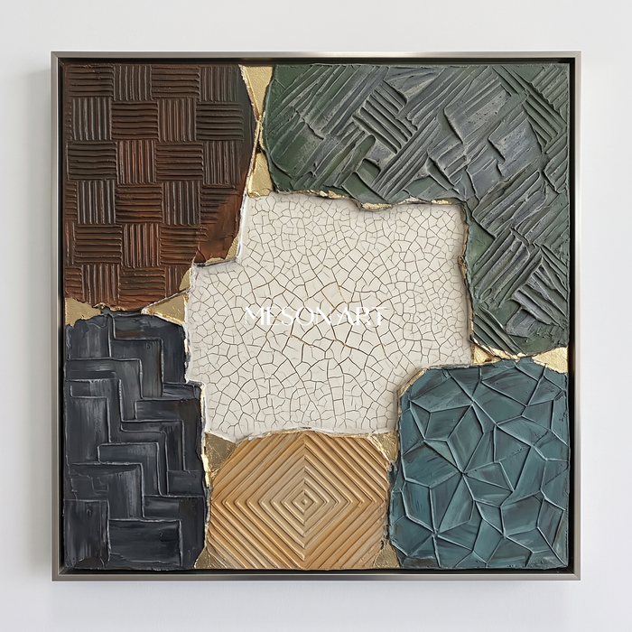 Gilded Patchwork of Textured Earth