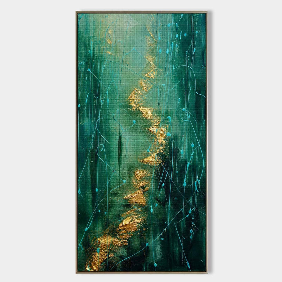 Gilded Path Through Emerald Rain