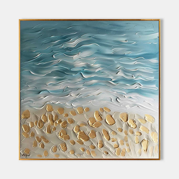 Gilded Pebbles at the Shoreline