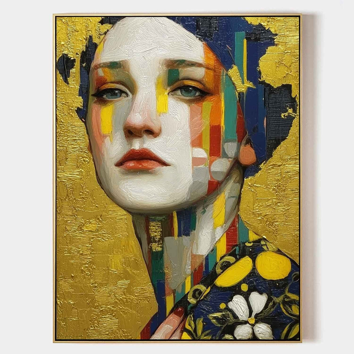 Gilded Portrait in Prismatic Color