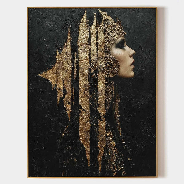 Gilded Profile in Black and Gold