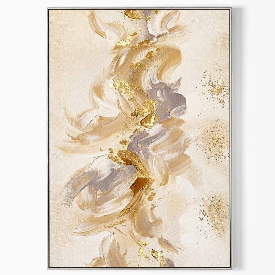 Gilded Ribbon of Cream and Taupe