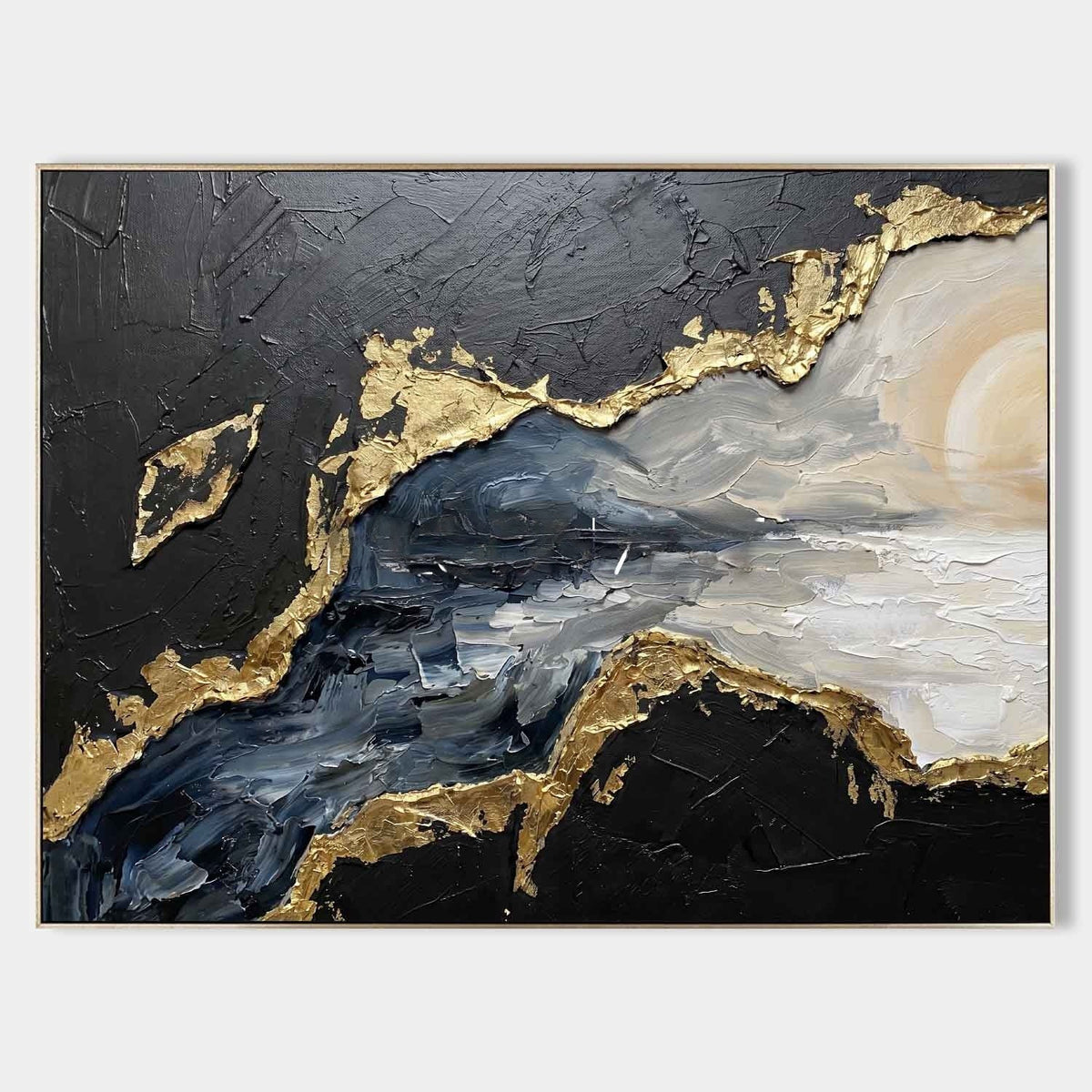 Gilded River Under a Pale Sun