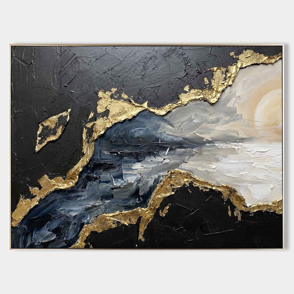 Gilded River Under a Pale Sun