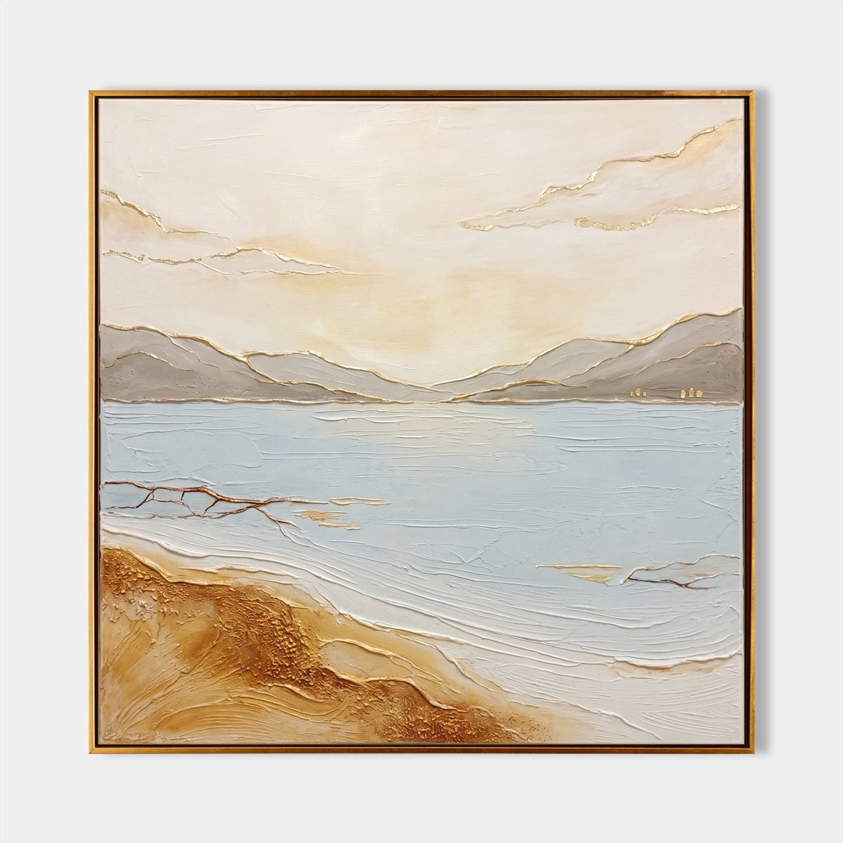Gilded Shoreline at Soft Dawn