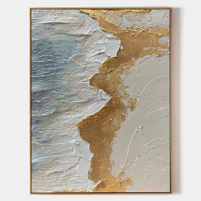 Gilded Shoreline in Sea Glass Blue