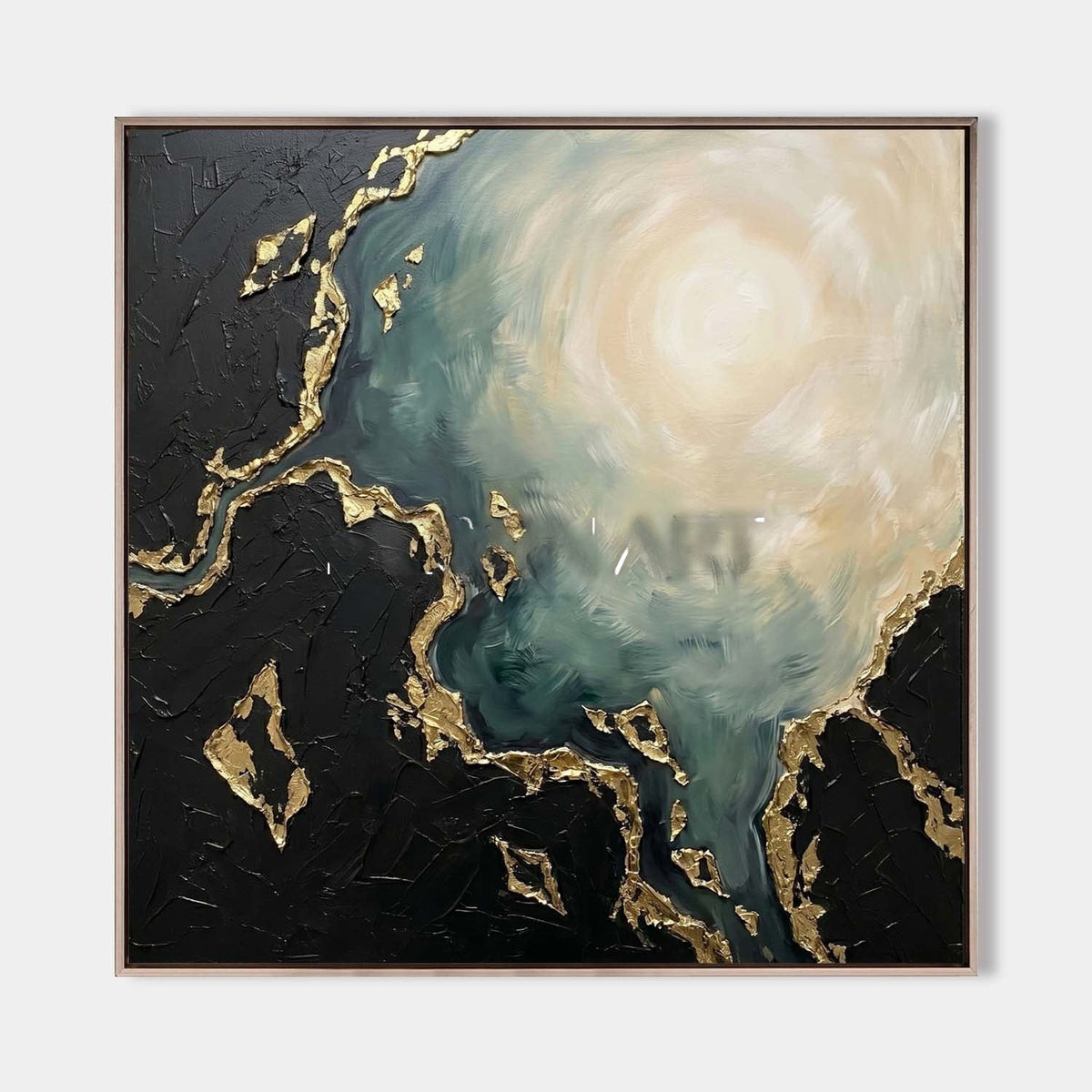 Gilded Shoreline Under Pale Light