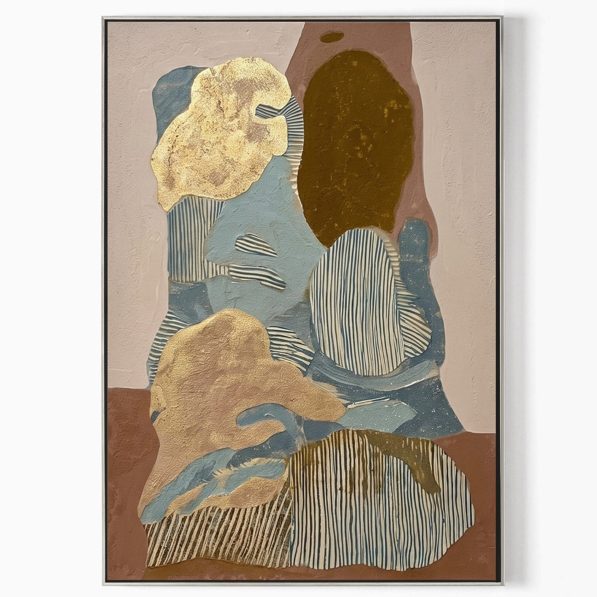 Gilded Stone Stack in Dusty Blue
