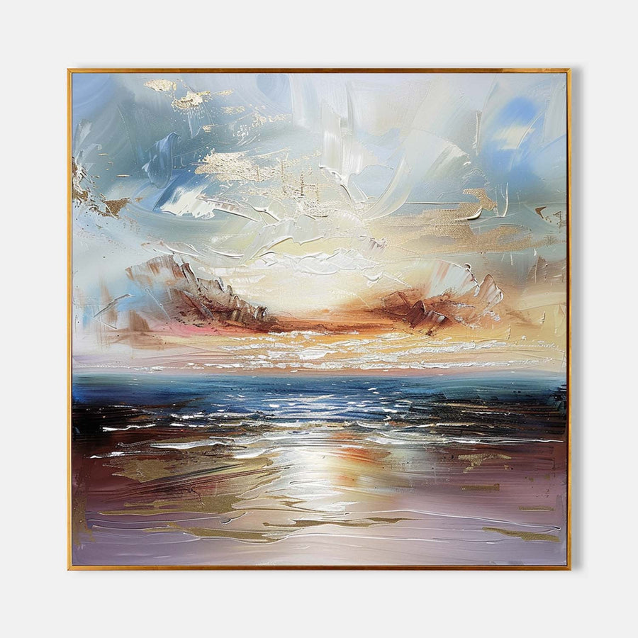 Gilded Sunset Over Calm Seas
