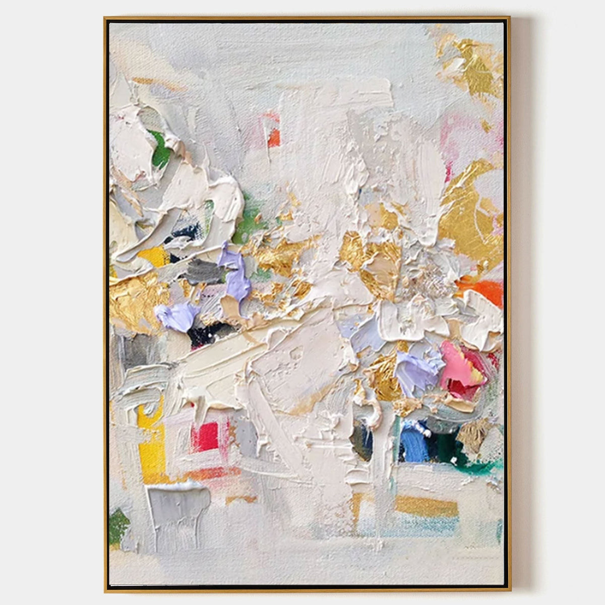 Gilded White Impasto Garden