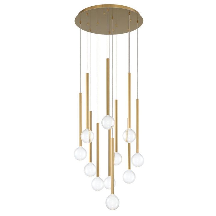 Glass Teardrop Cluster Ring Chandelier