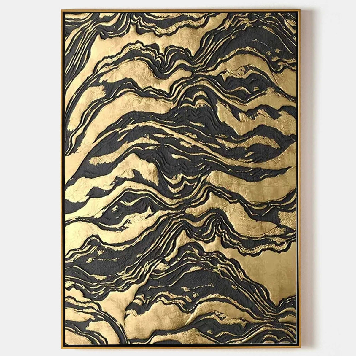 Gold and Black Rippling Strata
