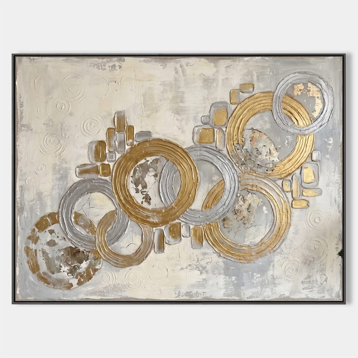 Gold and Silver Rings in Relief