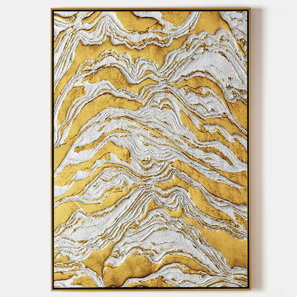 Gold and White Layered Ridges