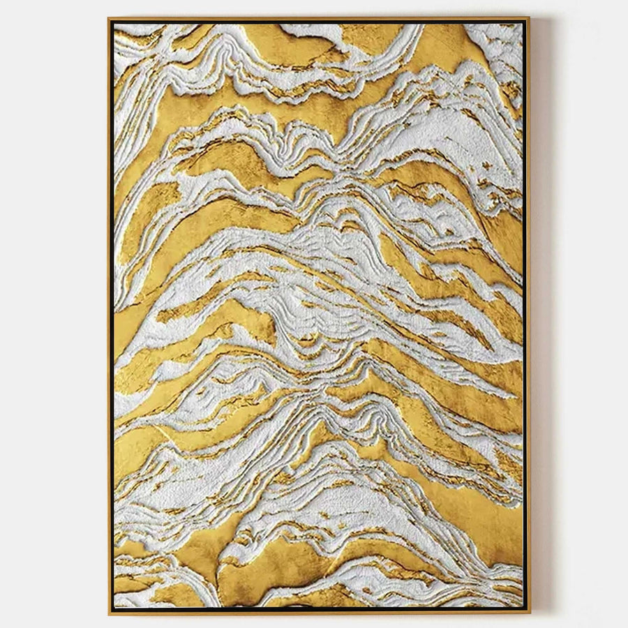 Gold and White Layered Ridges
