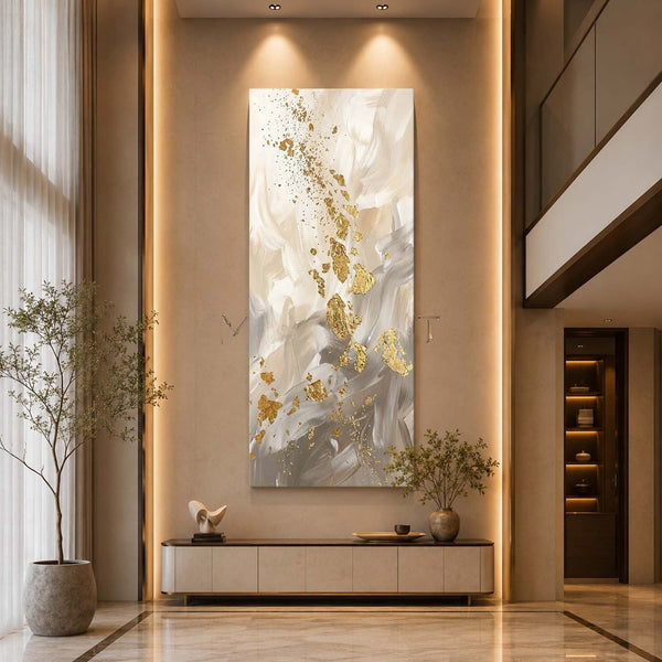 Gold Leaf Drift on Ivory