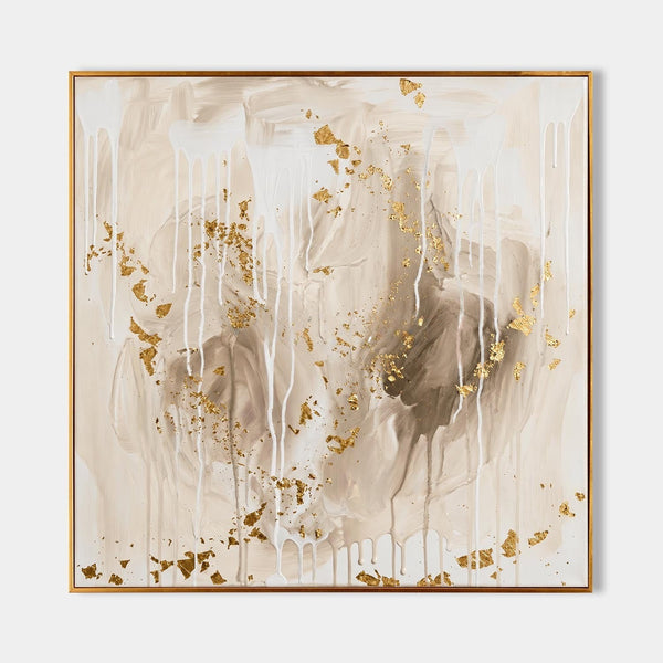 Gold Leaf Drips on Warm Sand
