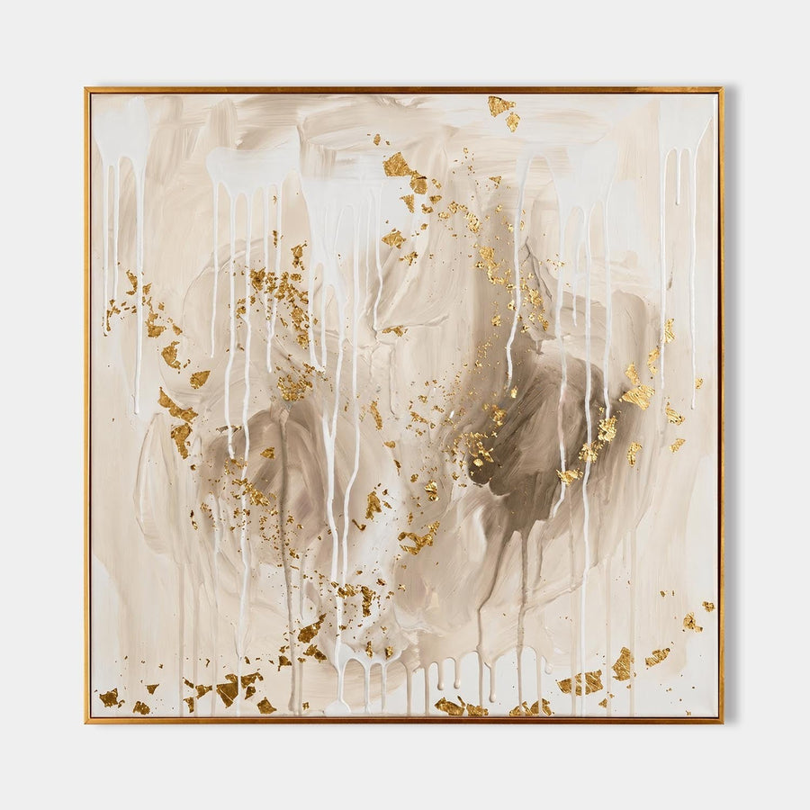 Gold Leaf Drips on Warm Sand