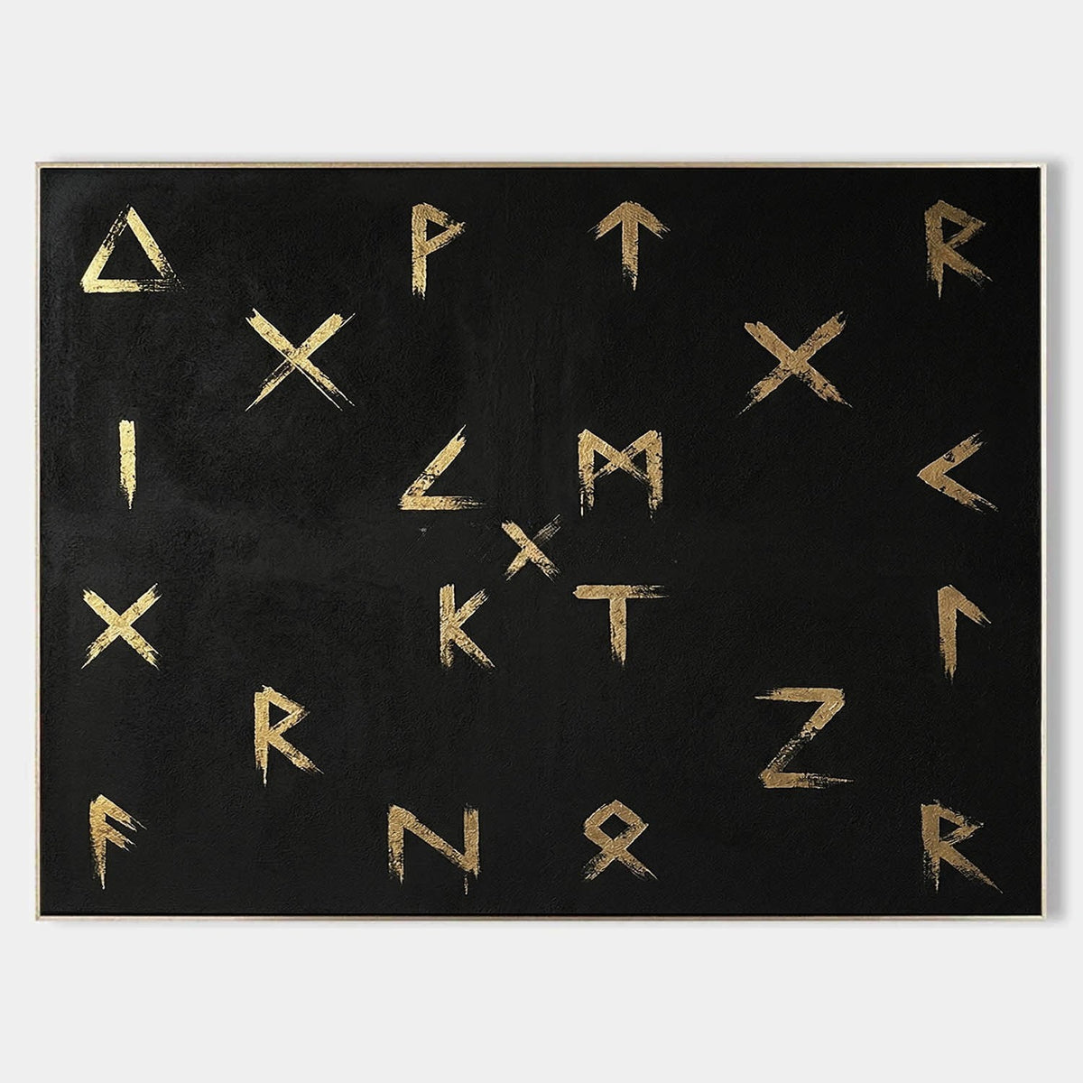 Gold Runes on Black Canvas
