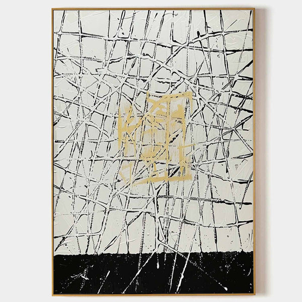 Gold Square in Black Lattice