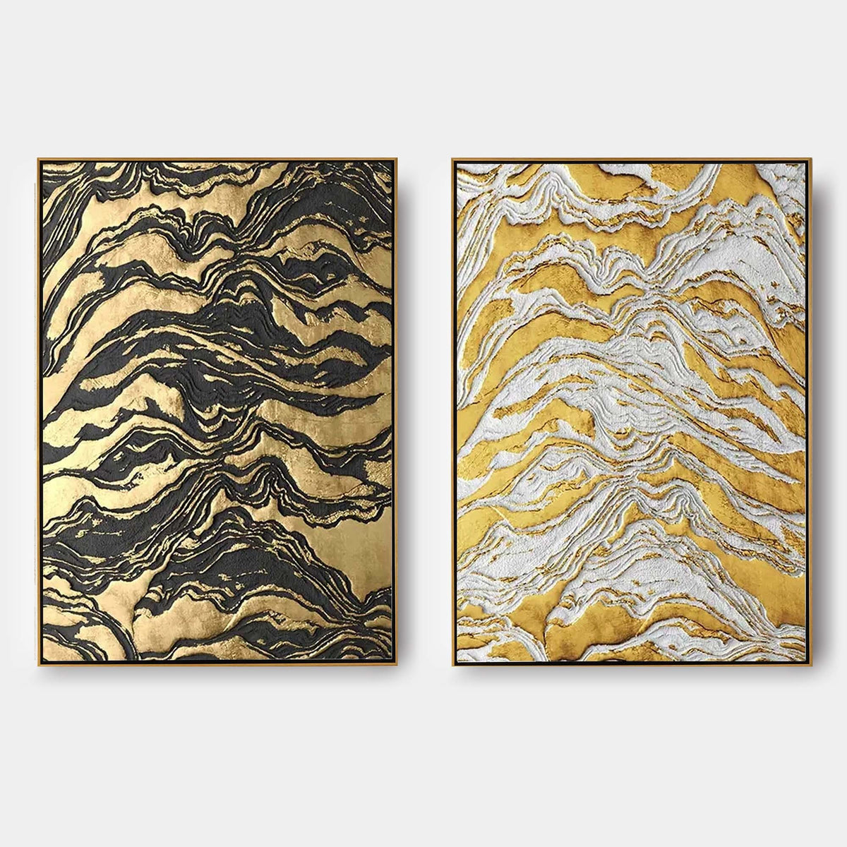 Gold Strata in Black and White