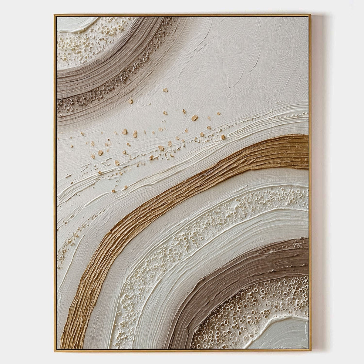 Golden Arcs in Textured Cream