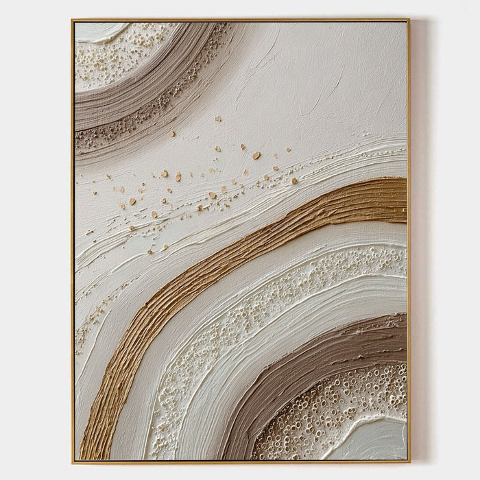 Golden Arcs in Textured Cream