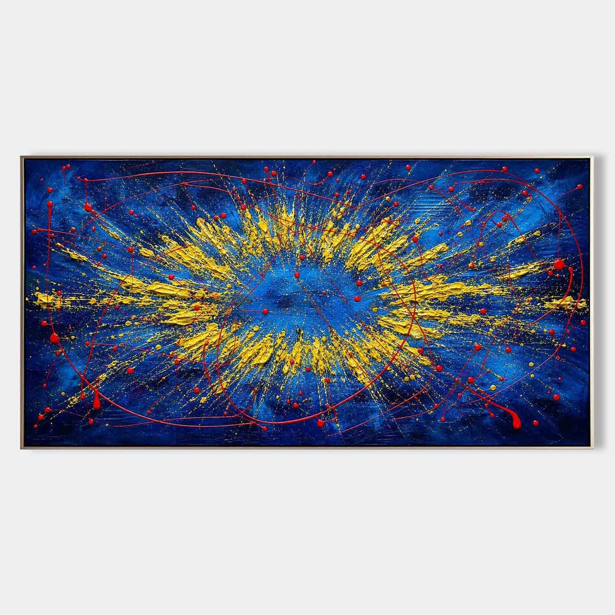 Golden Burst in Cobalt Night
