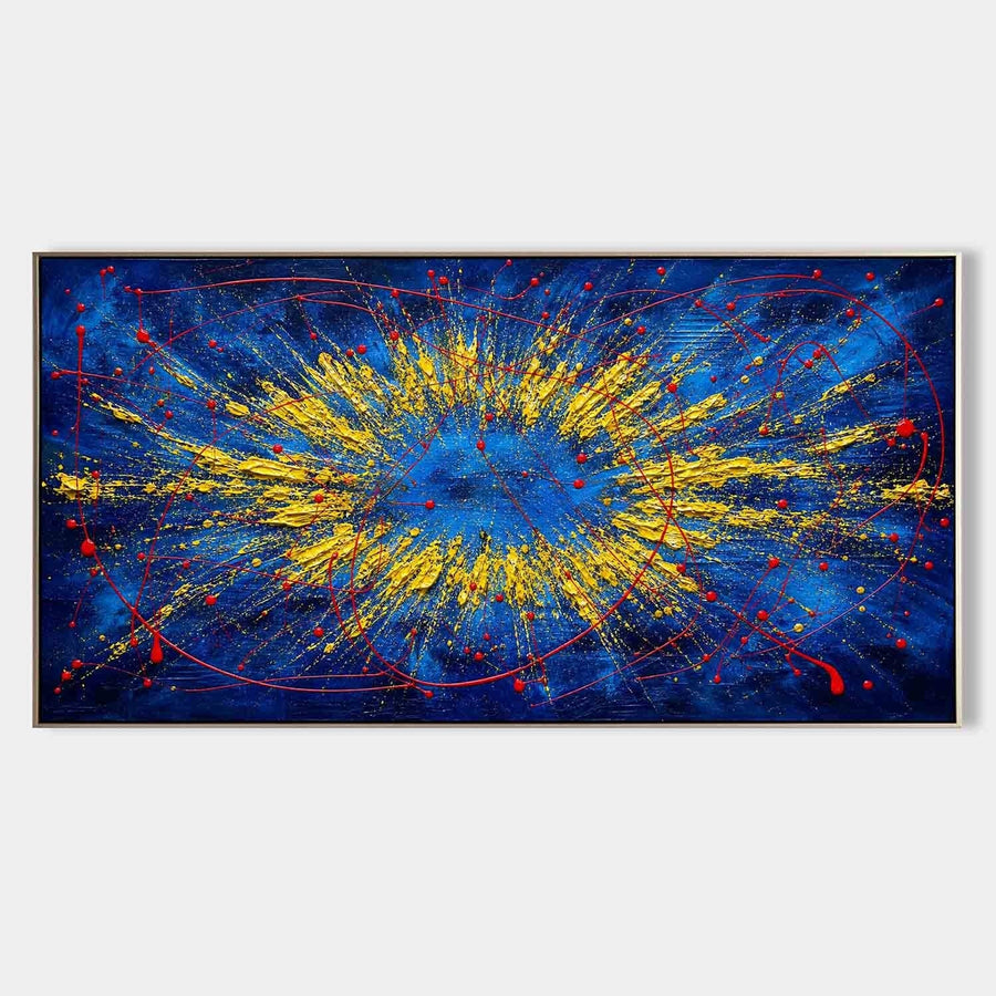 Golden Burst in Cobalt Night