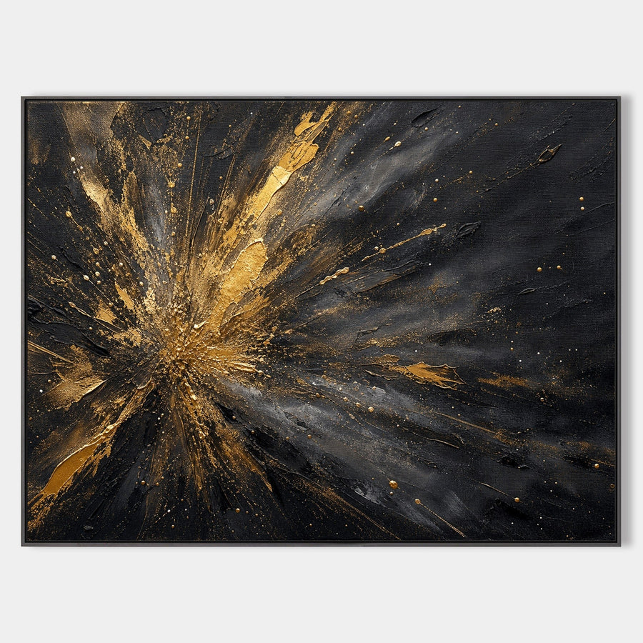 Golden Burst on Charcoal Night