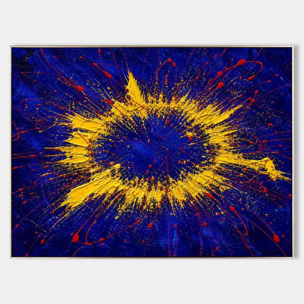 Golden Burst on Cobalt Night