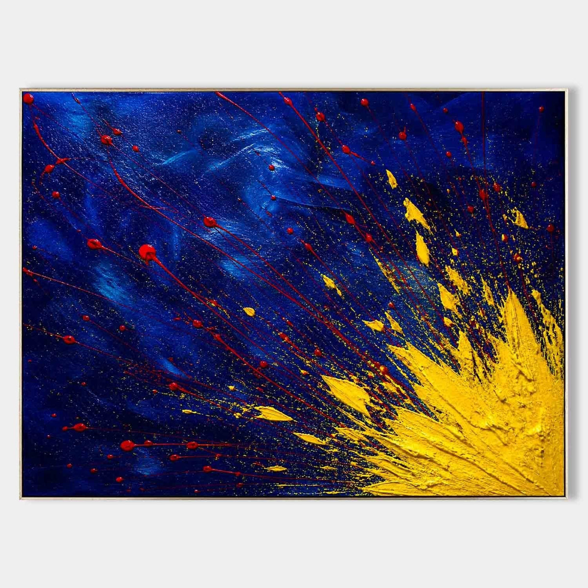 Golden Burst on Midnight Blue