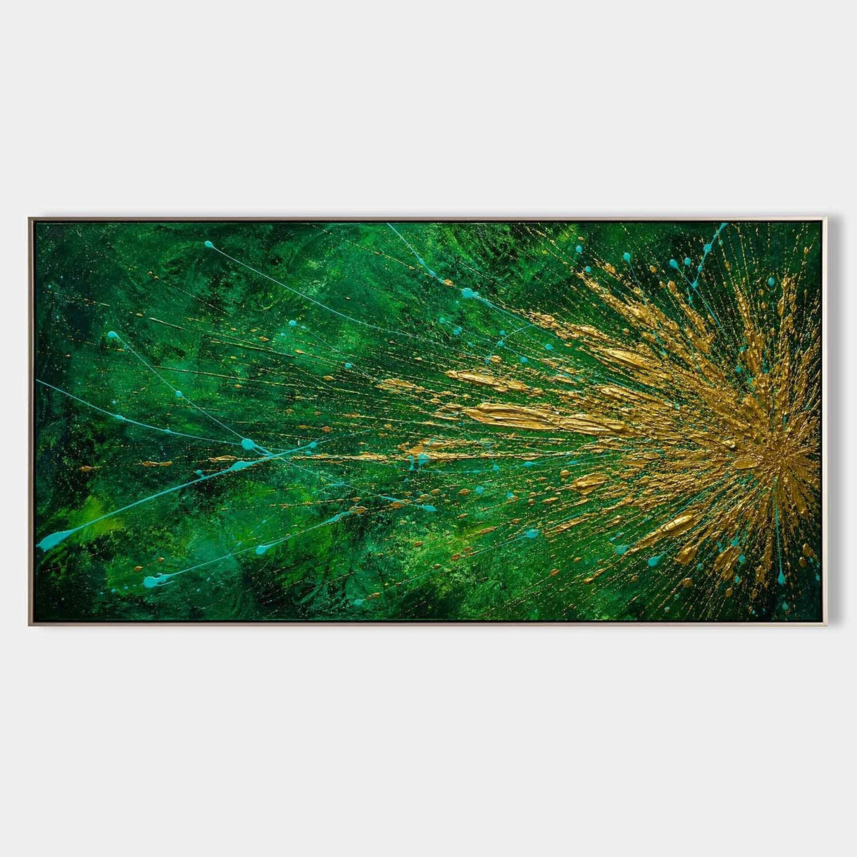 Golden Burst Over Emerald Depths