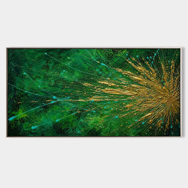 Golden Burst Over Emerald Depths