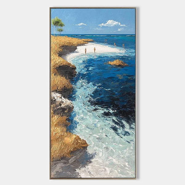 Golden Cliffs Above a Turquoise Cove