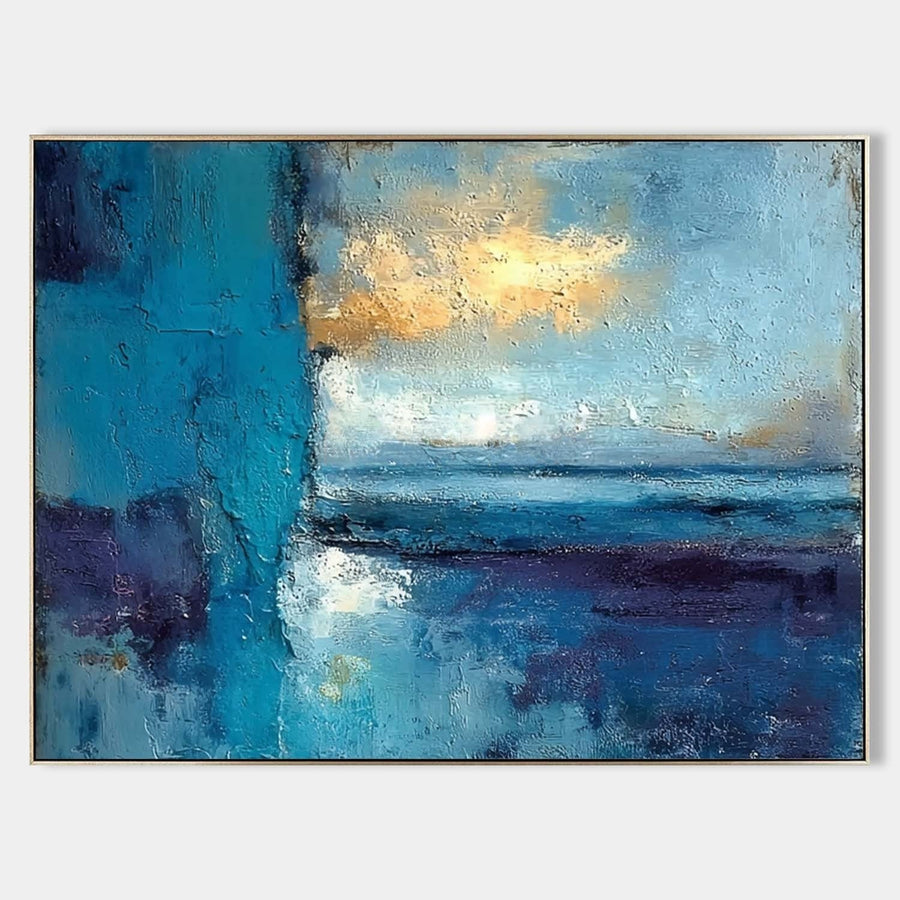 Golden Cloud Over Indigo Sea