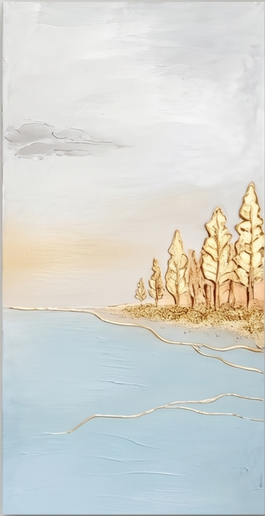 Golden Grove on a Pale Shore