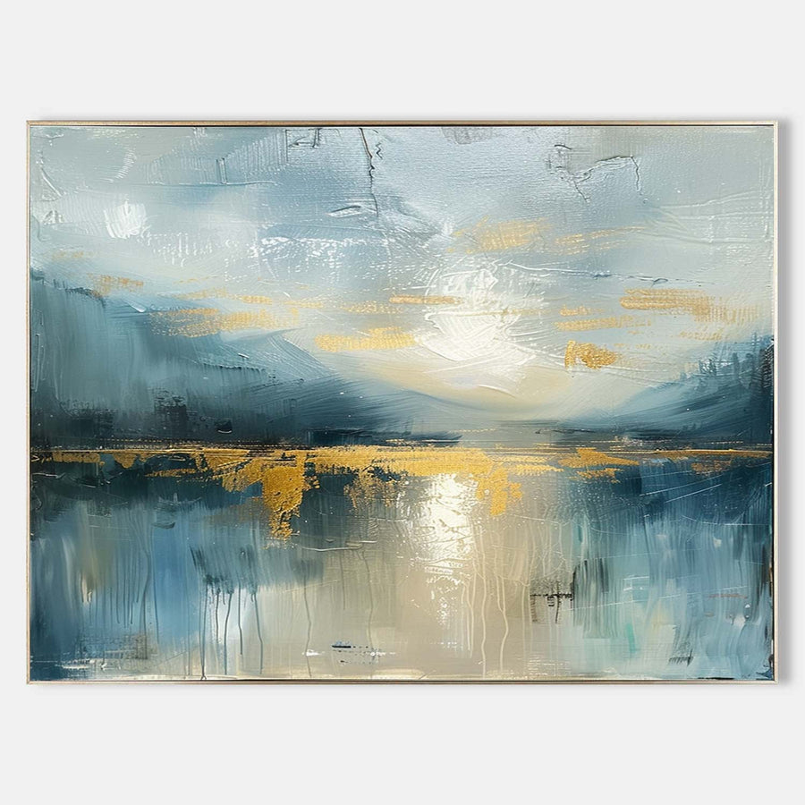 Golden Light Over a Misty Lake