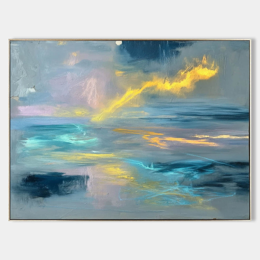 Golden Light Over a Misty Sea