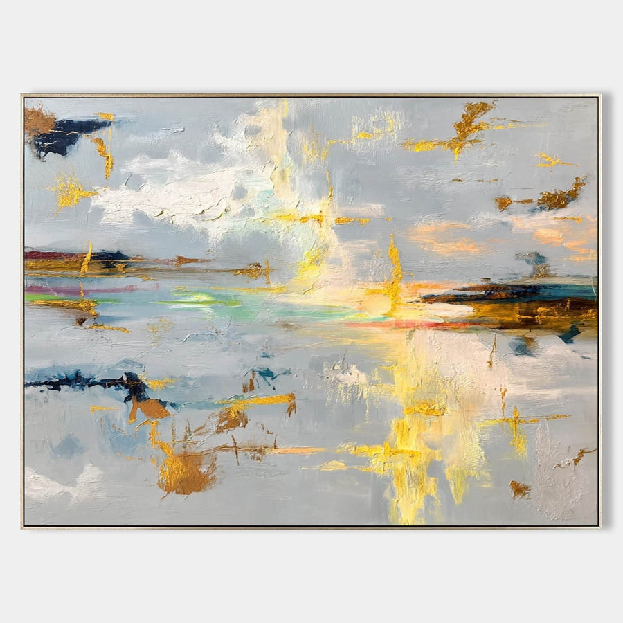 Golden Light Over Misty Water