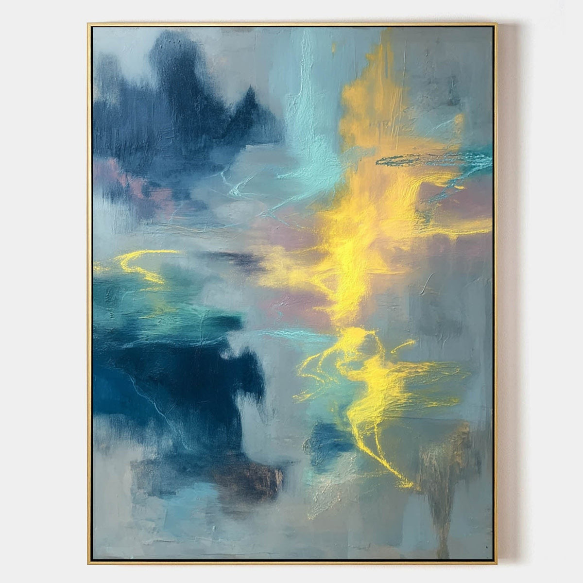 Golden Light Through Blue Mist