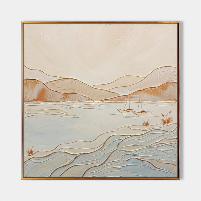 Golden Lines Over a Quiet Bay