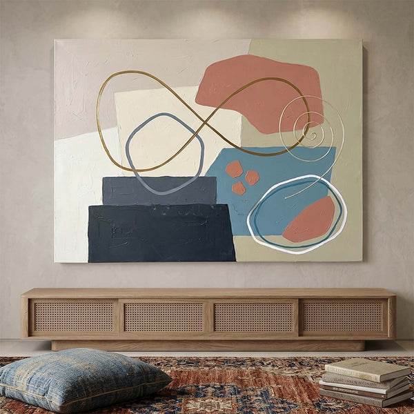 Golden Loops and Terracotta Shapes